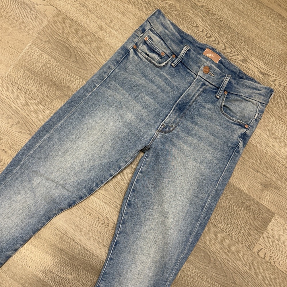 Mother Jeans Womens 26 Blue High Waisted Looker Ankle Fray Au Revoir USA